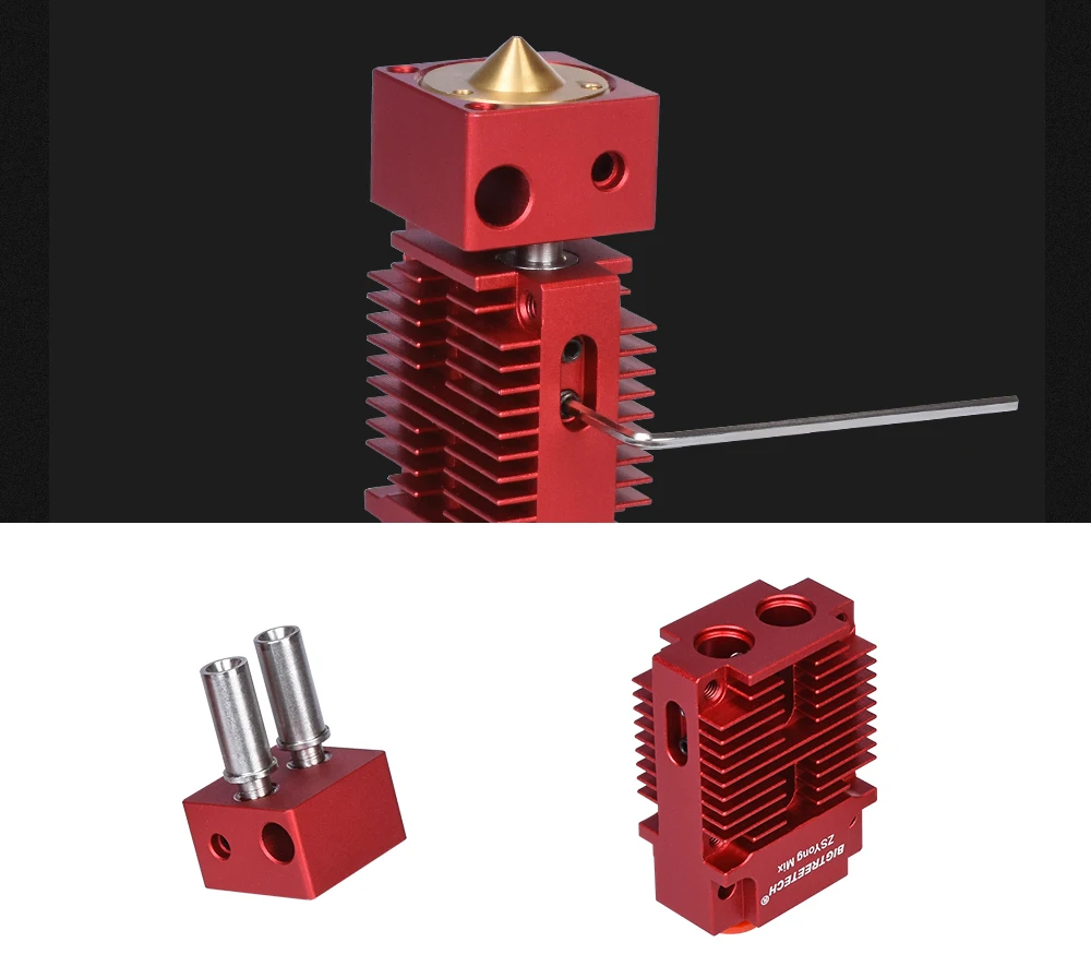BIGTREETECH 2 в 1 из Hotend смешанные цвета Боуден экструдер части 3d принтер Hotend J-head 12 В/24 В 1,75 мм нити для Titan MK8