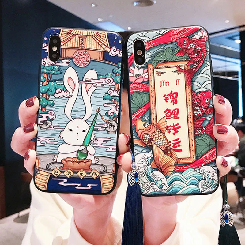 Милый 3D тисненый чехол для телефона iPhone X XS XR 11 12 13 Pro Max мягкий матовый из ТПУ 6 7 8Plus