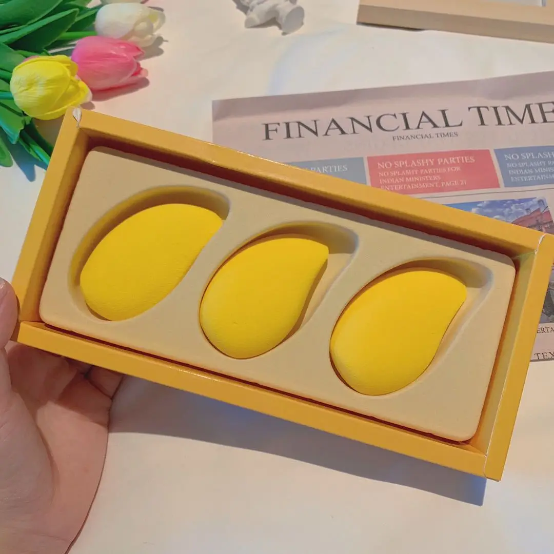 Маленькое яйцо для красоты манго без латекса фруктовое макияжа влажного и сухого