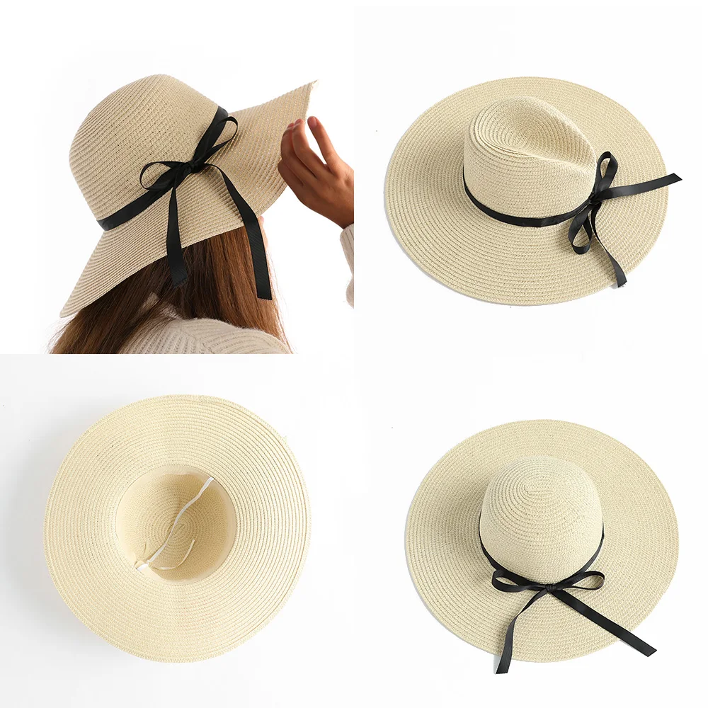 PatPat Womens Floppy Wide Brim Beach Sun Hat Straw Summer Sunscreen Leisure hat Dome | Детская одежда и обувь