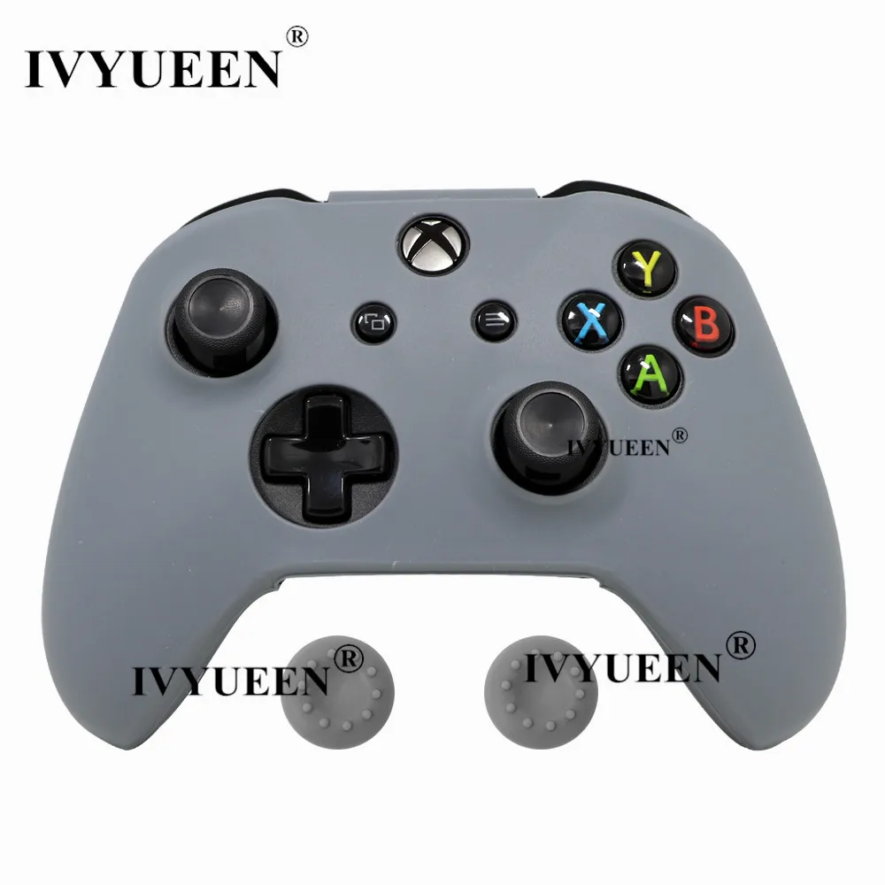 IVYUEEN для microsoft Xbox One X S тонкий контроллер силиконовый чехол+ аналоговые палки с захватом колпачка для X Box One 1 X S геймпад