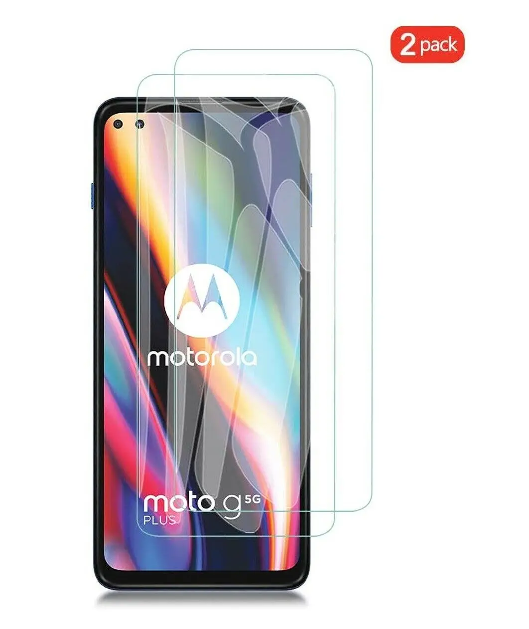 

(2 Pack) Tempered Glass Screen Protector For Motorola Moto G 5G Plus