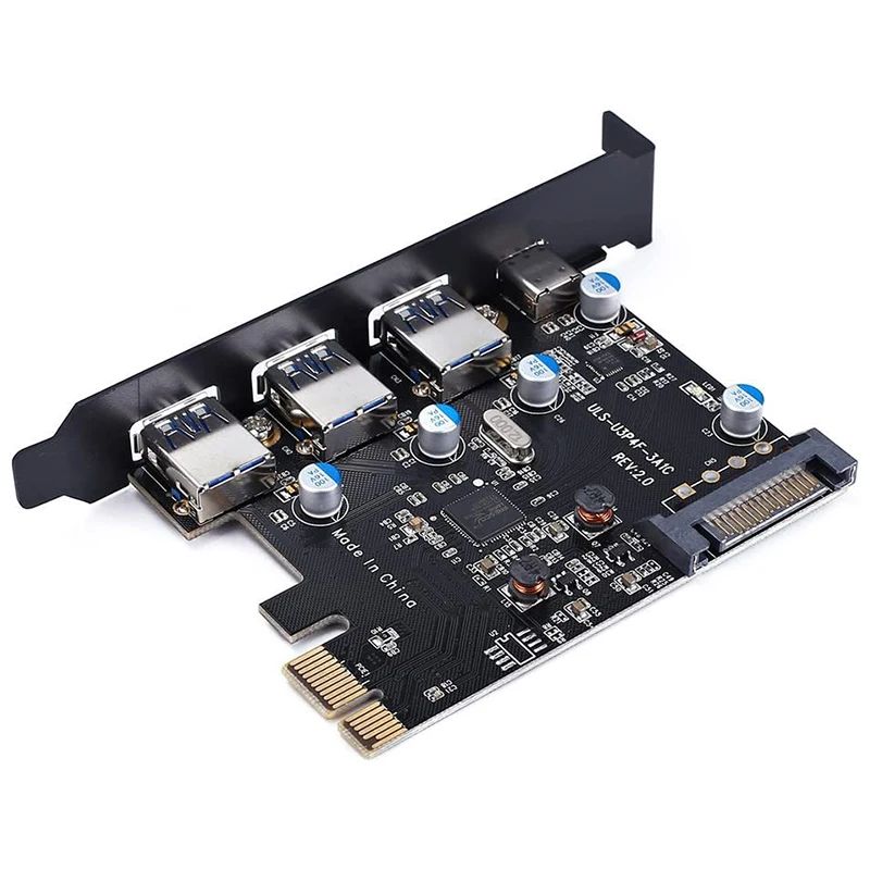 PCI E на USB3.0 Тип C + 3 знака после расширения карты Интерфейс 4 Порты и разъёмы сетевая
