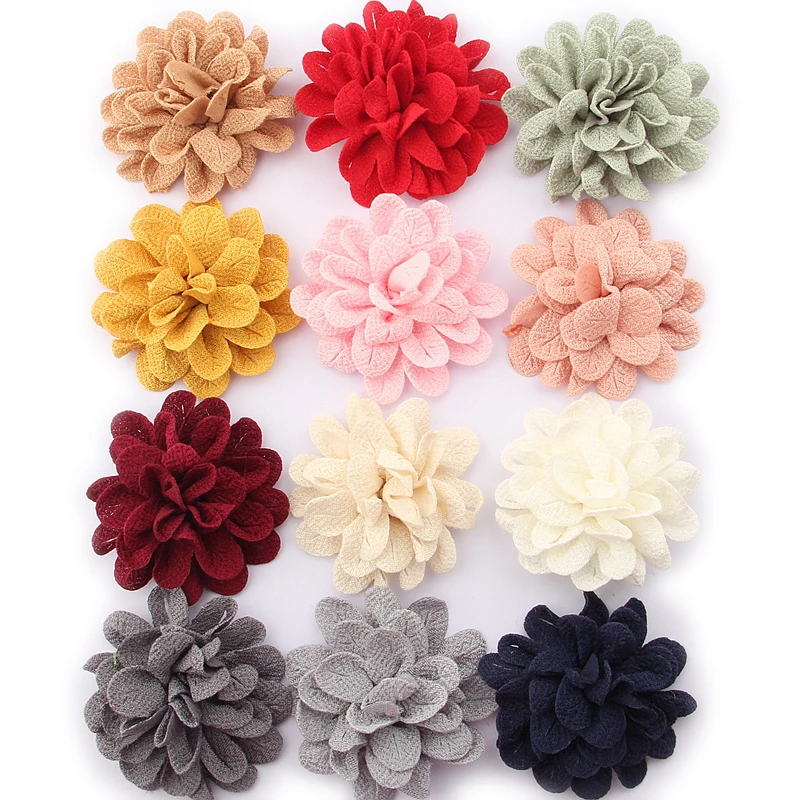 10pcs 6.2CM 2.4" Fabric Artificial Flower Silk Flower Head For DIY Wedding Party Home Decorations Floral Wreath Scrapbook Craft