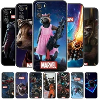 marvel rocket raccoon cartoon phone case for xiaomi redmi note 10 9 9s 8 7 6 5 a pro s t black cover silicone back pre style