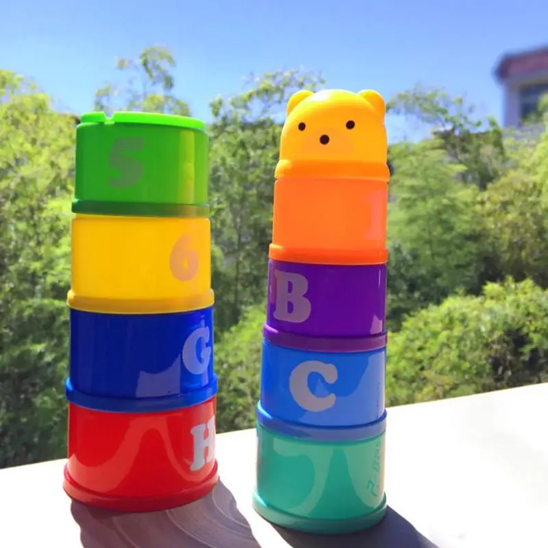 

Baby Early Education Stacked Cup Puzzle Toys Figures Early Kids Tower Letters Intelligence Months Cup 24 Baby Stack Game Fo M1K4
