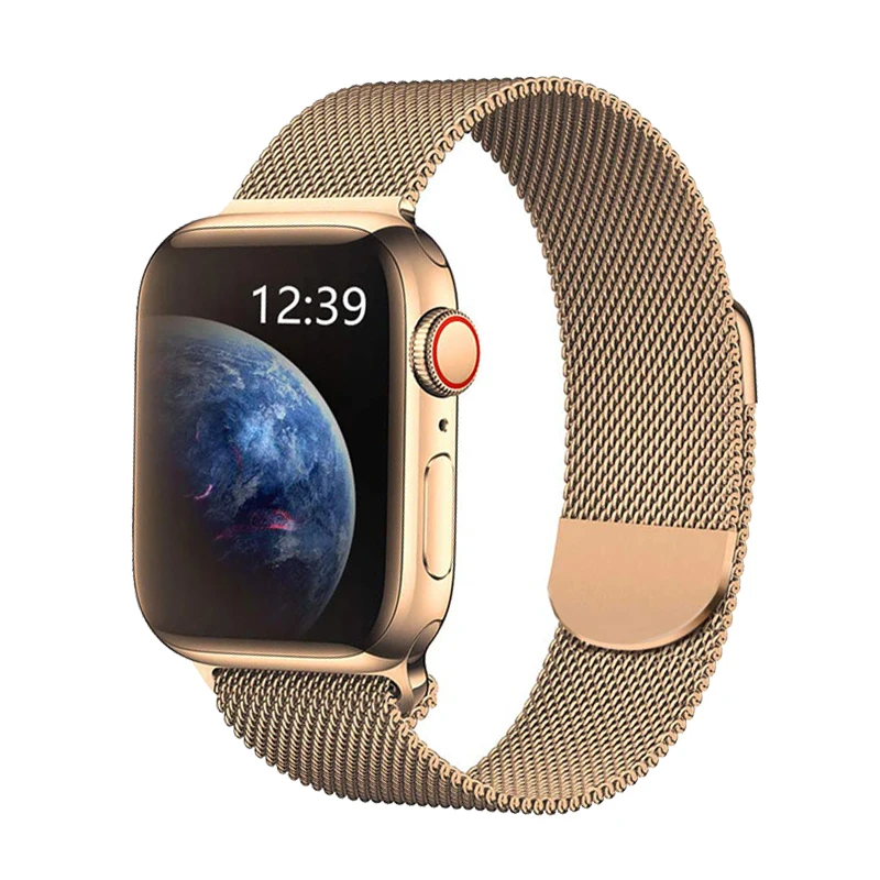 Ремешок для часов, Миланская петля, ремешок для apple watch 5/4/3 apple watch band 44 мм 40 мм, 42 мм, 38 мм, версия наручных часов iwatch из нержавеющей стали тканый магнитный ремешок для часов