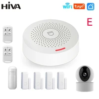 hiva tuya smart home wifi alarm system for house business garage warehouse wireless safety security alarm work with alexa