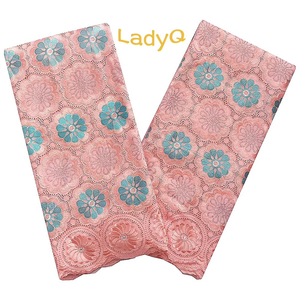 Белые нигерийские кружевные ткани для свадьбы 2018 Королевский синий хлопок