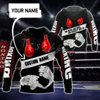 tessffel boxing 3d print fashion mans sweatshirt hoodies zipper hooded harajuku boxer streetwear hip hop casual clothing b15