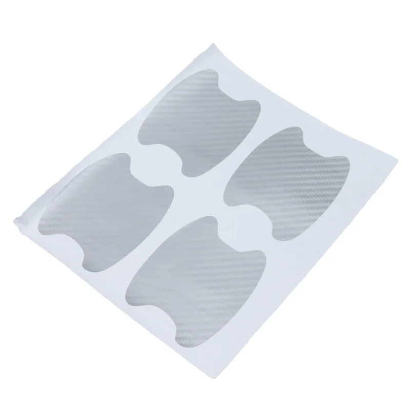 4 шт./компл. двери автомобиля Стикеры углеродного волокна устойчивые к царапинам