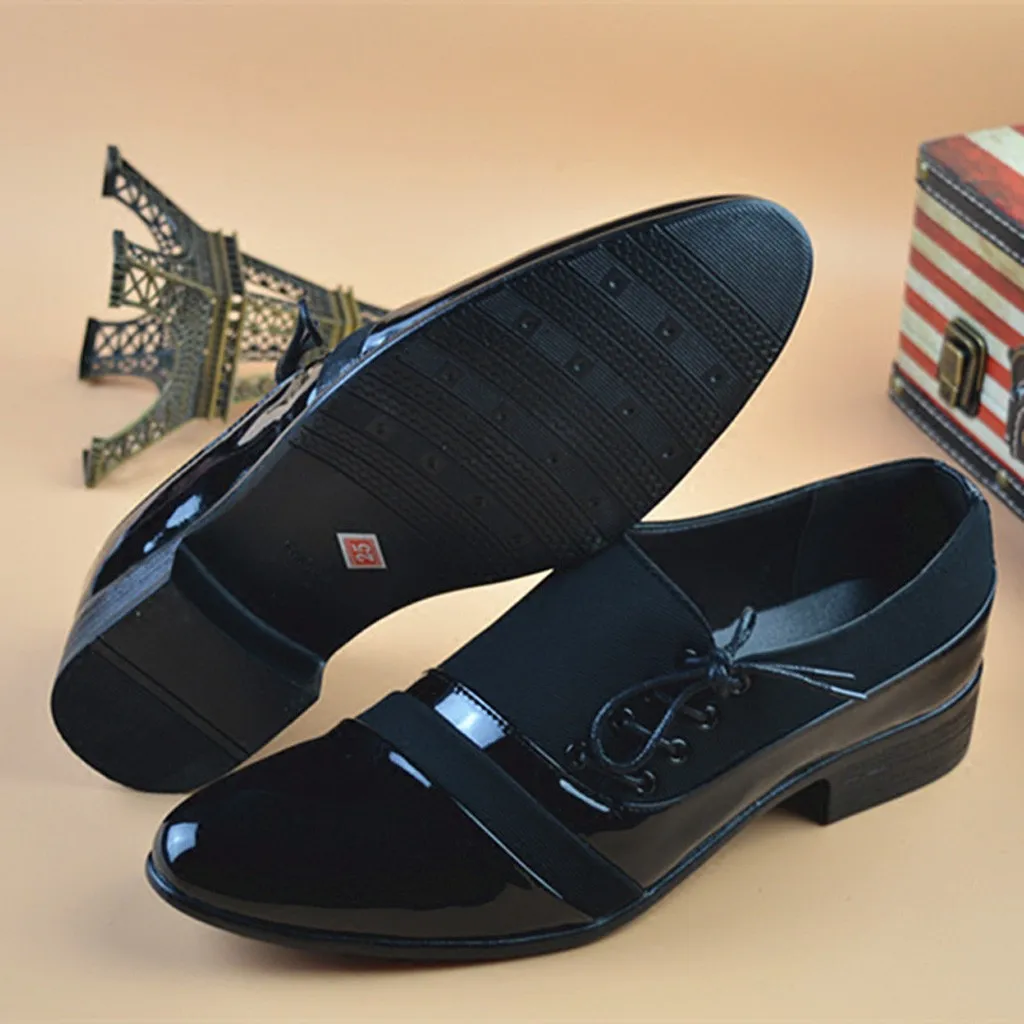 Туфли мужские классические оксфорды лакированная кожа деловые | Обувь