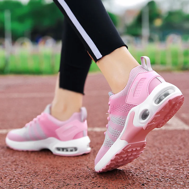 Tenis Mujer женская обувь плетеные дышащие кроссовки спортивная цветные на платформе