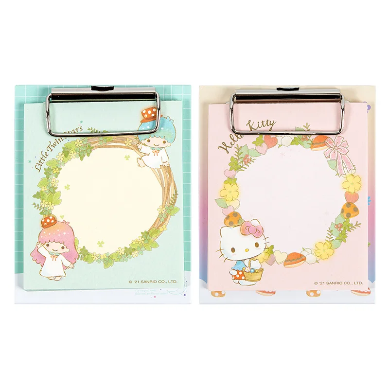 Мультяшные мини-клипсы с блокнотами для записей Hello Kitty канцелярские