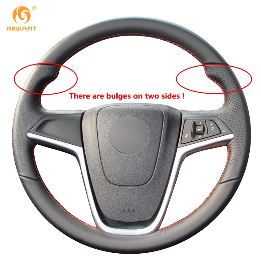 Чехол на руль MEWANT из черной искусственной кожи для Opel Mokka 2013 2016 Insignia 2009 Astra J 2010 2015