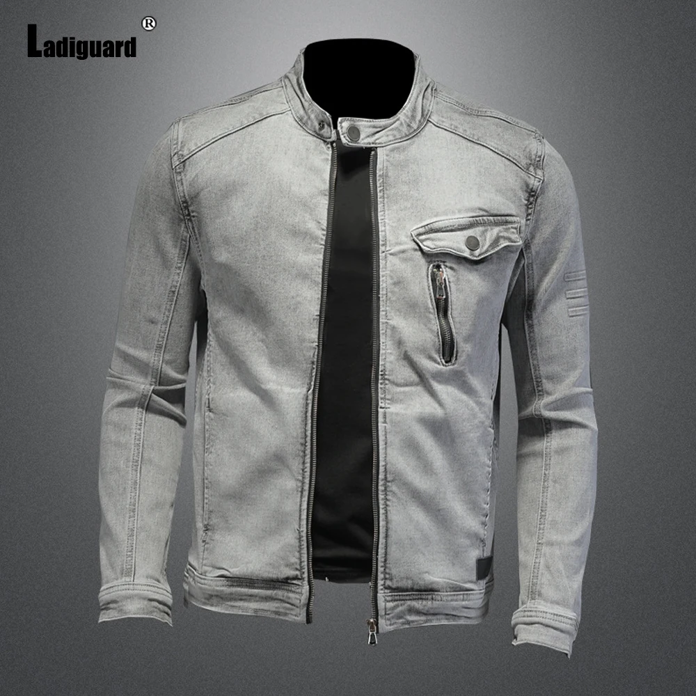 

Пикантная мужская одежда 2022, модные джинсовые куртки в Европейском стиле, Облегающая джинсовая куртка для езды на мотоцикле, мужские джинсовые куртки на молнии с карманами