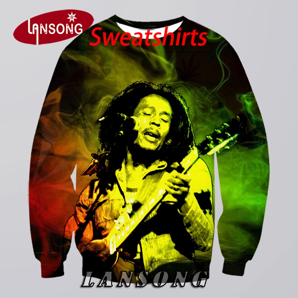 Регги Боб новые толстовки для мужчин 3d печати марли сорняков sweashirts/штаны Куртка