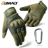 pu leather tactical gloves touch screen hard shell full finger glove army military combat airsoft driving bicycle mittens men