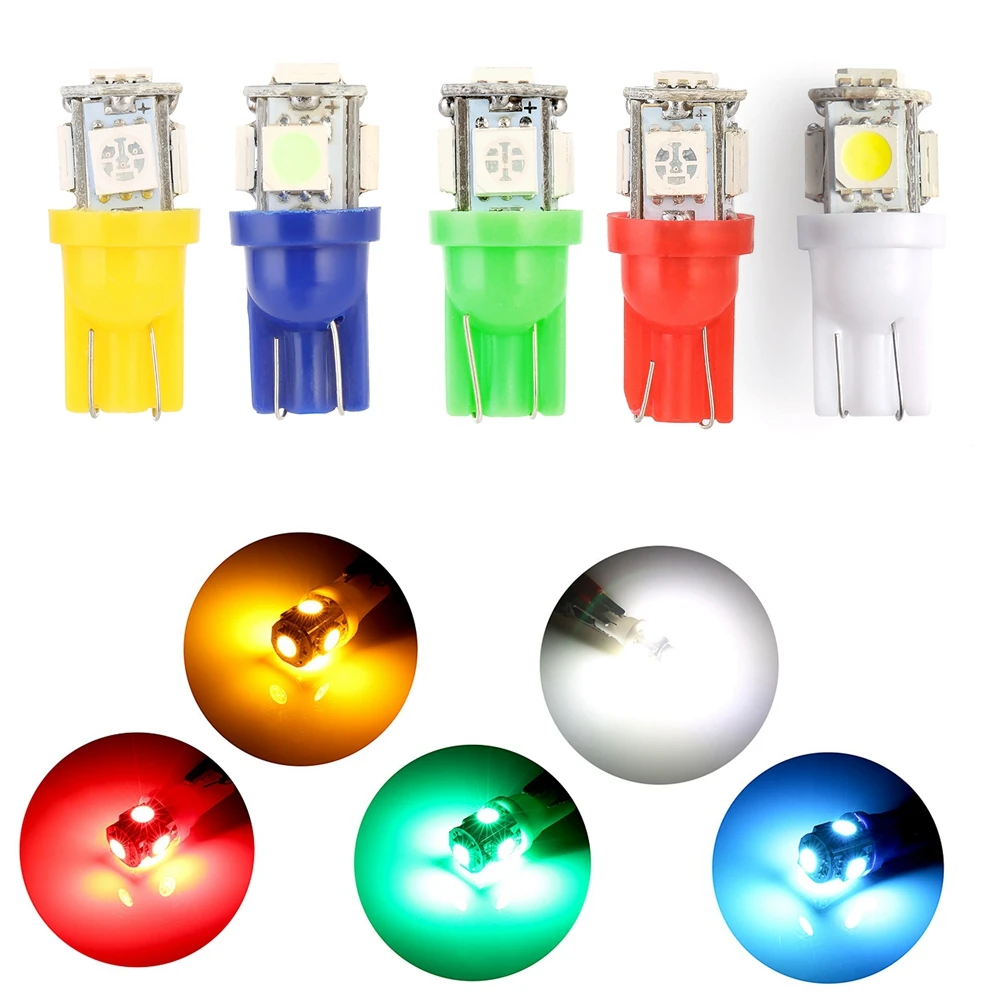 10 шт. T10 W5W светодиодный лампы 5 SMD Белый для Kia Rio K2 K3 K3S K5 K4 KX3 KX5 Cerato Soul Форте Sportage