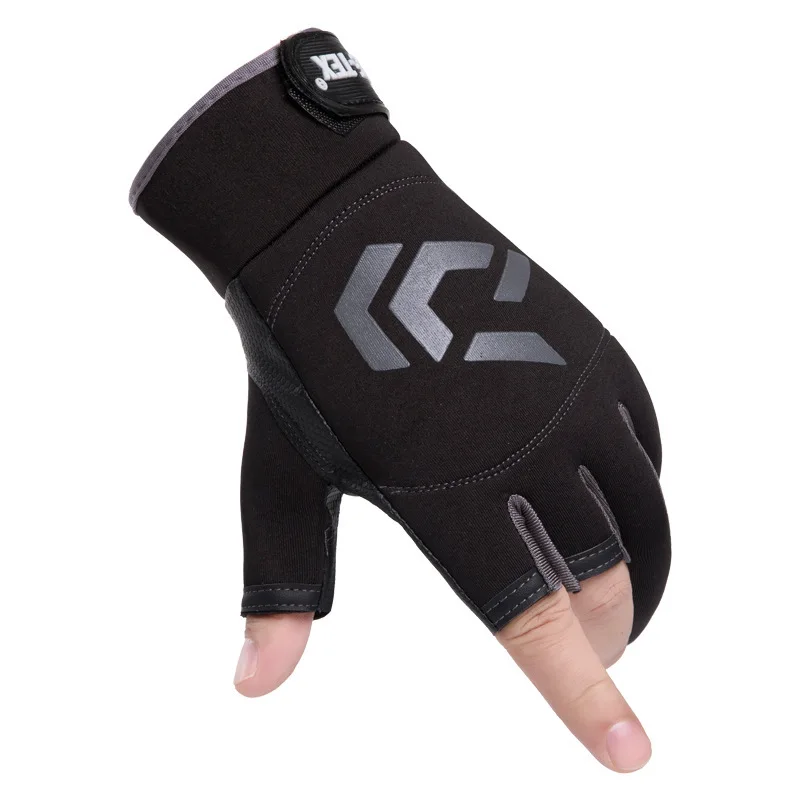 

Fishing gloves for men and women with three-finger non-slip and water-repellent one-size-fits-all work gloves cycling gloves