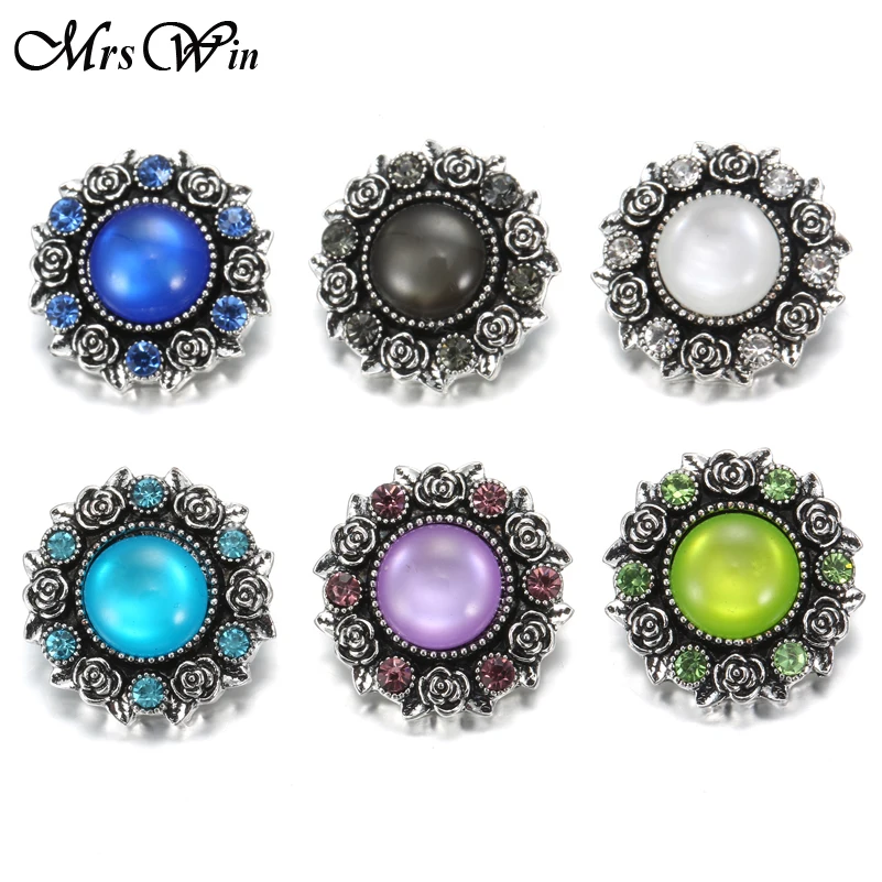 Новые ювелирные изделия с застежкой 6 цветов цветы s 18 мм кнопки подходит для