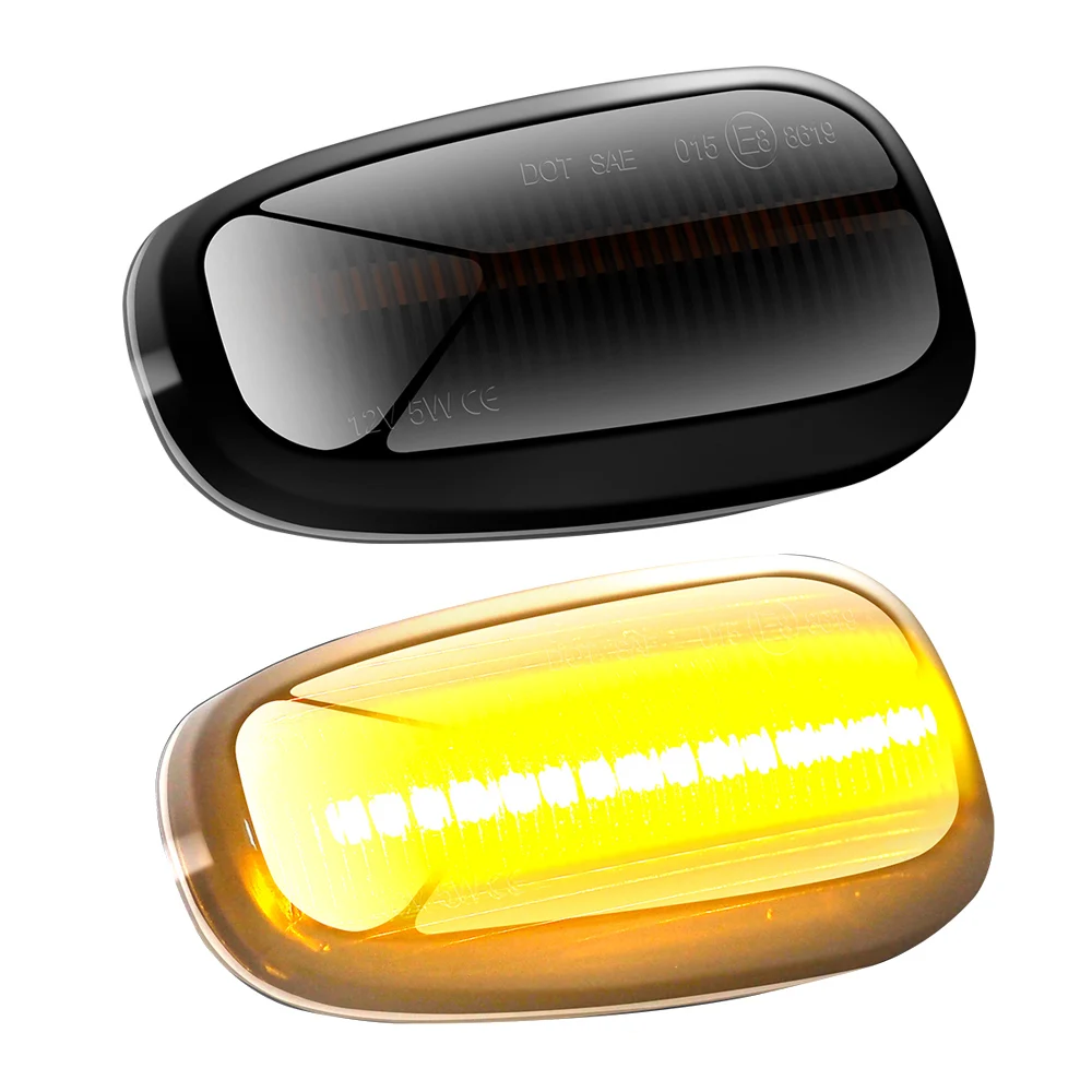 2 шт. Динамический светодиодный маркер Светильник Автомобиля Fender сбоку Янтарный