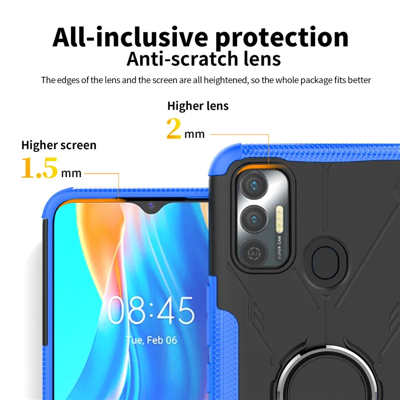 For Tecno Spark 7 Case For Tecno Spark 7T Cover 6.5 Inch Shockproof Armor Protective Bumper For Tecno Spark 7T 7 Pro Fundas
