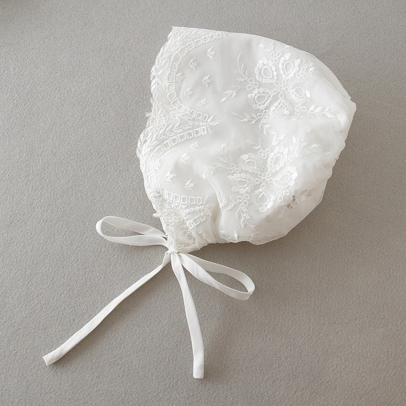 Детское платье для крещения дамская шляпа без полей фатиновое кружевное