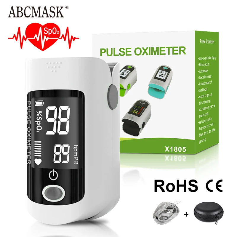 Портативный пальцевый Пульсоксиметр монитор оксиметр сердечный ритм