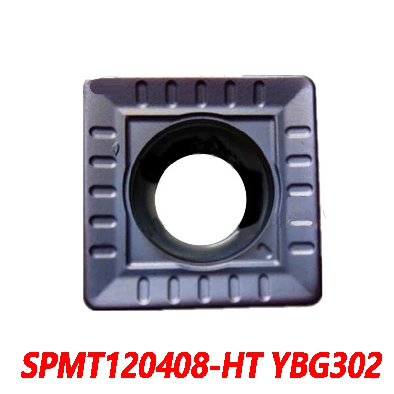 

100% Original SPMT SPMT120408-HT YBG302 10pcs Processed steel and stainless steel Carbide insert CNC lathe blade Quality HT