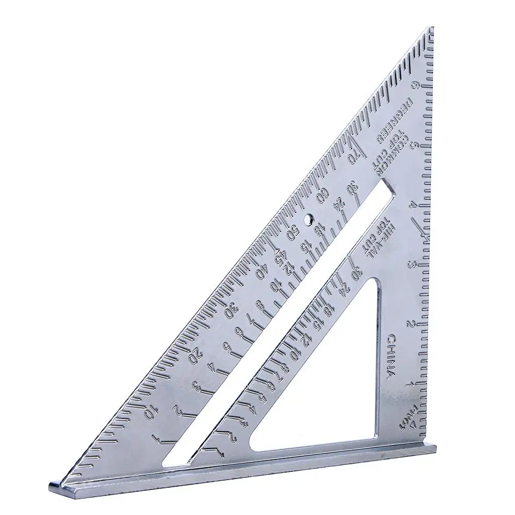 

7inch Aluminum Measurement Tool Triangle Square Ruler Aluminum Alloy Speed Protractor Miter For Carpenter Woodworking Tools