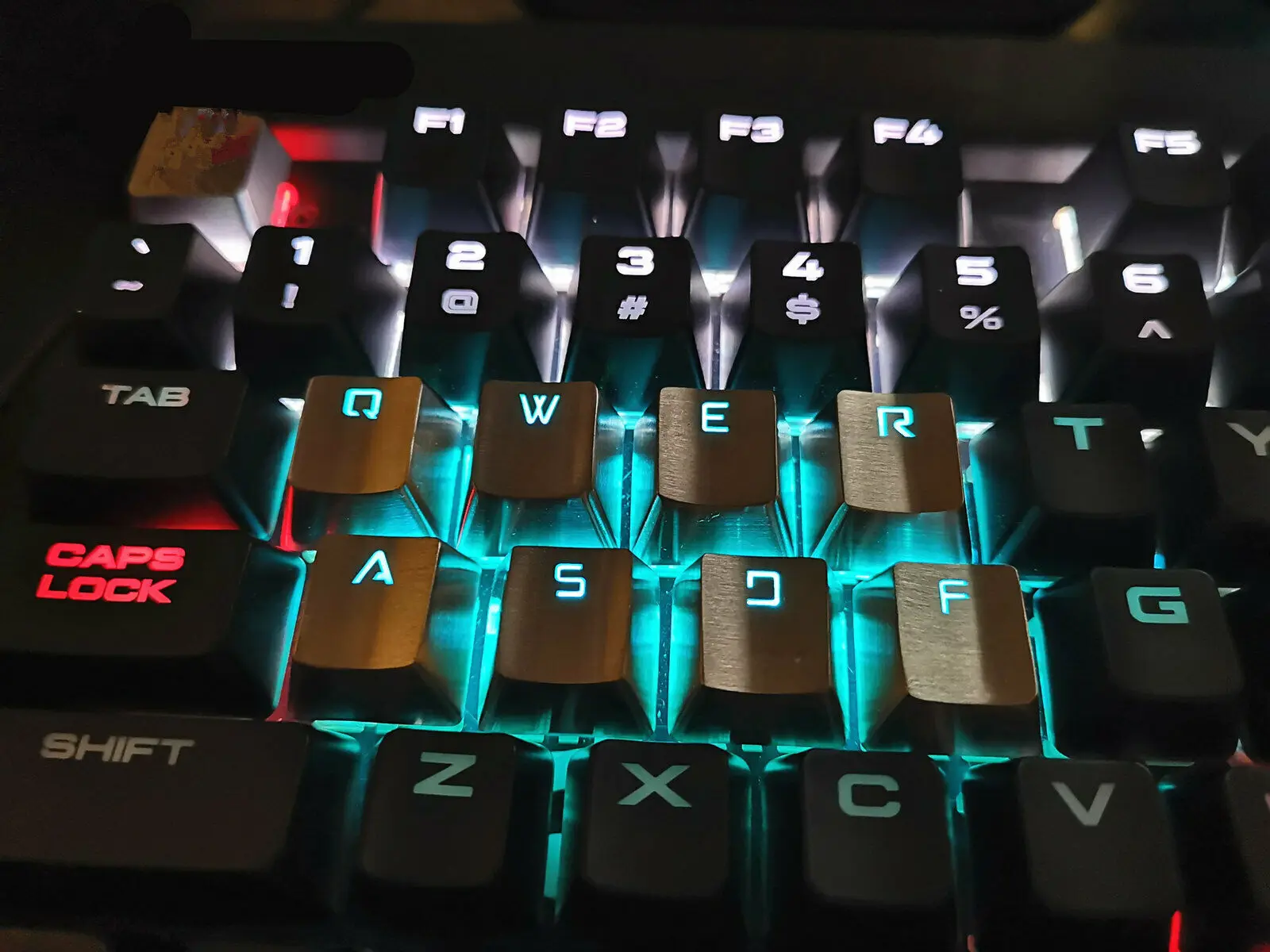 QWERASDF 8 Keys Gaming Metal Keycap Stainless Steel + Keycaps Puller for Cherry MX Mechanical Keyboard | Компьютеры и офис