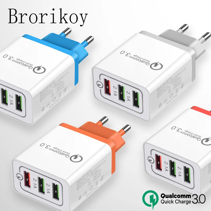 Быстрое зарядное устройство QC3.0 USB настенные зарядные устройства адаптер с