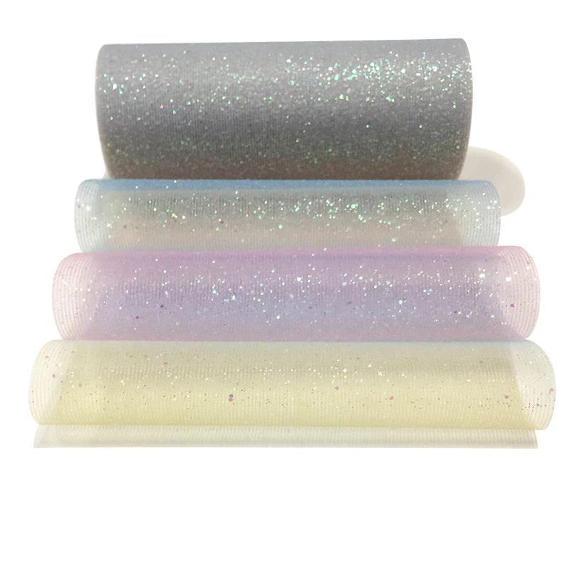 10 ярдов/рулон Ширина 15 см блестящая ткань градиент разноцветный Тюль Свадебные