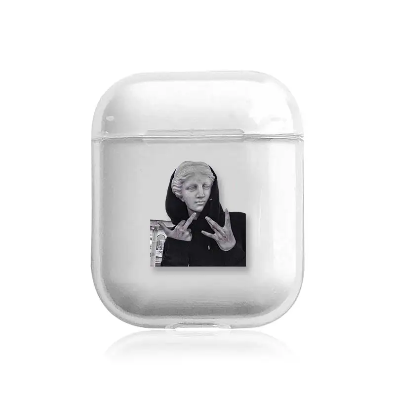 Милый чехол для Apple airpods со смешными героями из мультфильмов статуи искусство Беспроводной Bluetooth наушники чехол для переноски 1/2 Мягкий защитный чехол s - Цвет: pods106