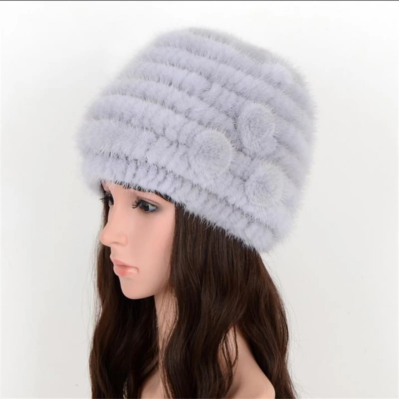 Лидер продаж высококачественные зимние Утепленные норковые шапочки и