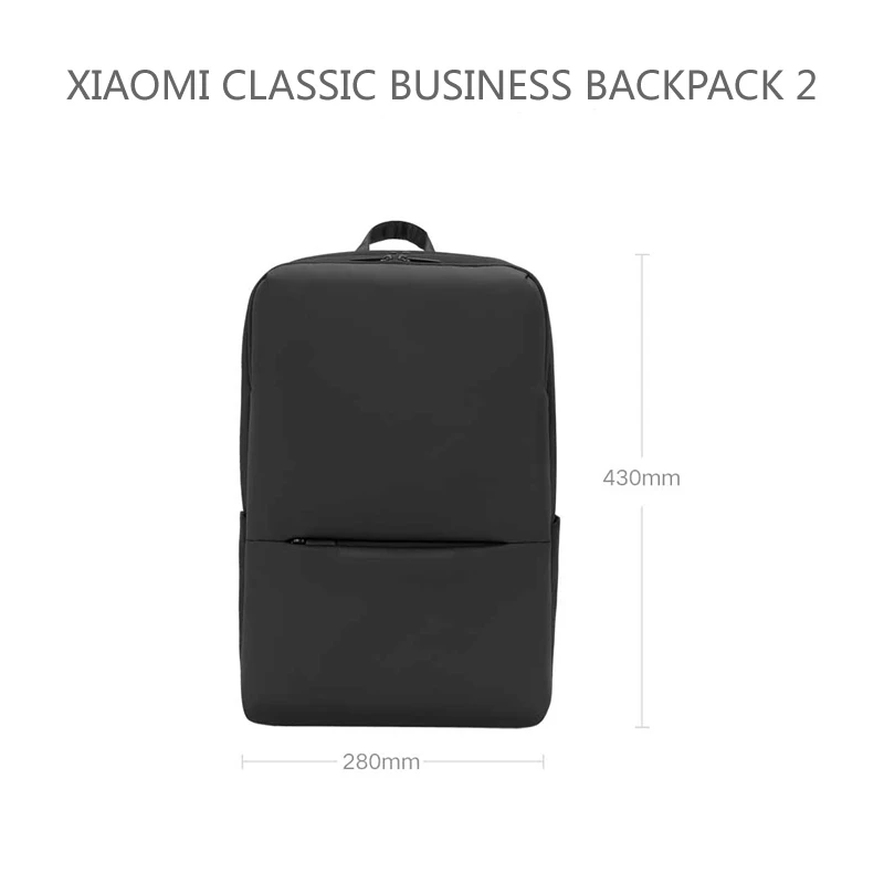 Классический деловой рюкзак Xiaomi 2 поколения, мужская сумка для ноутбука 15,6 дюймов, водонепроницаемый рюкзак для путешествий, большая вместительность 18л