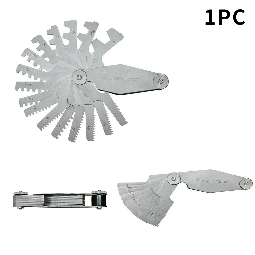

12 Blades 29 Degree Angle Manual Bearing Steel Practical Screw Pitch Gauge Home Durable Sturdy High Hardness Thread Measure