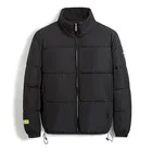 Зимняя однотонная парка, Мужская Толстая куртка с капюшоном, новинка 2021, теплое пальто в стиле Харадзюку, мужские повседневные куртки на молнии, ветрозащитная верхняя одежда