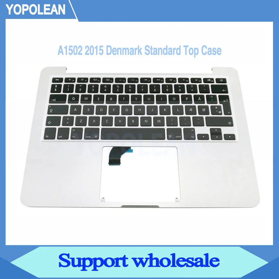 Новый топ чехол Topcaase Palmrest + Датская клавиатура Подсветка для Macbook Pro Retina 13 &quotA1502