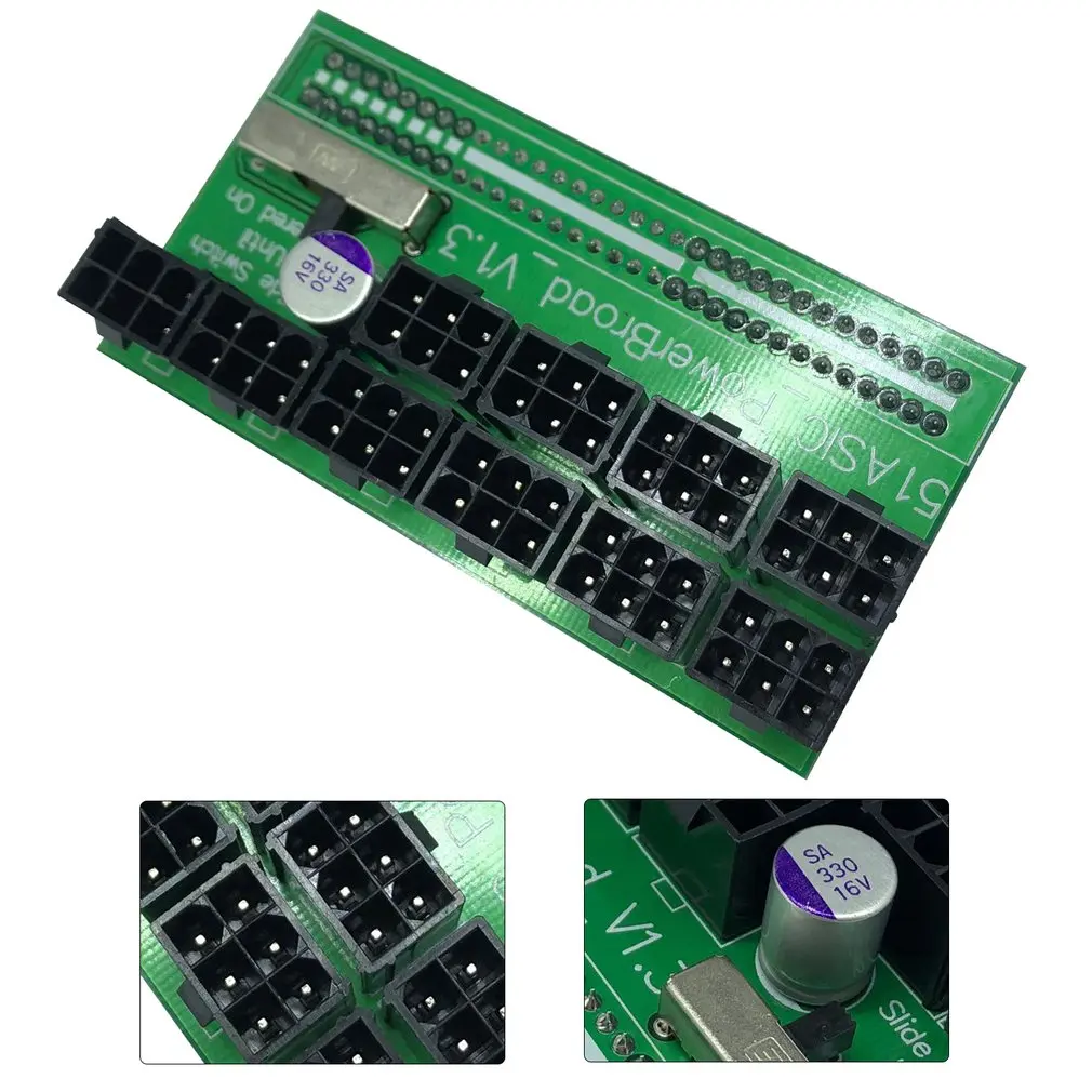 

Durable New Board For1200w/750w Power Module GPU Open Rig Mining Ethereum Durable Adapter Board Plus Cable Adapter Board