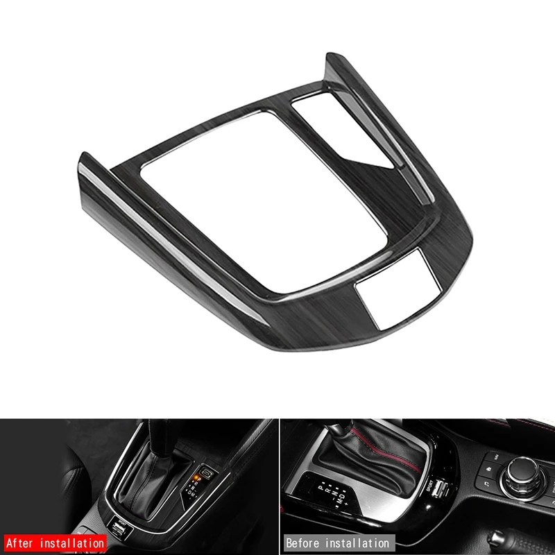 

ABS Car Central Gear Shift Knob Panel Frame Cover Trim Car Styling for Mazda 2 20-21 CX-3 15-21 RHD