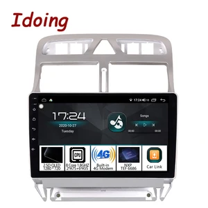 Автомагнитола Idoing, мультимедийный плеер с экраном 9 дюймов, 4 Гб + 64 ГБ, 2.5D, QLED, для Peugeot 307, 307CC, 307SW, 2002-2013DSP, GPS-навигация, головное устройство
