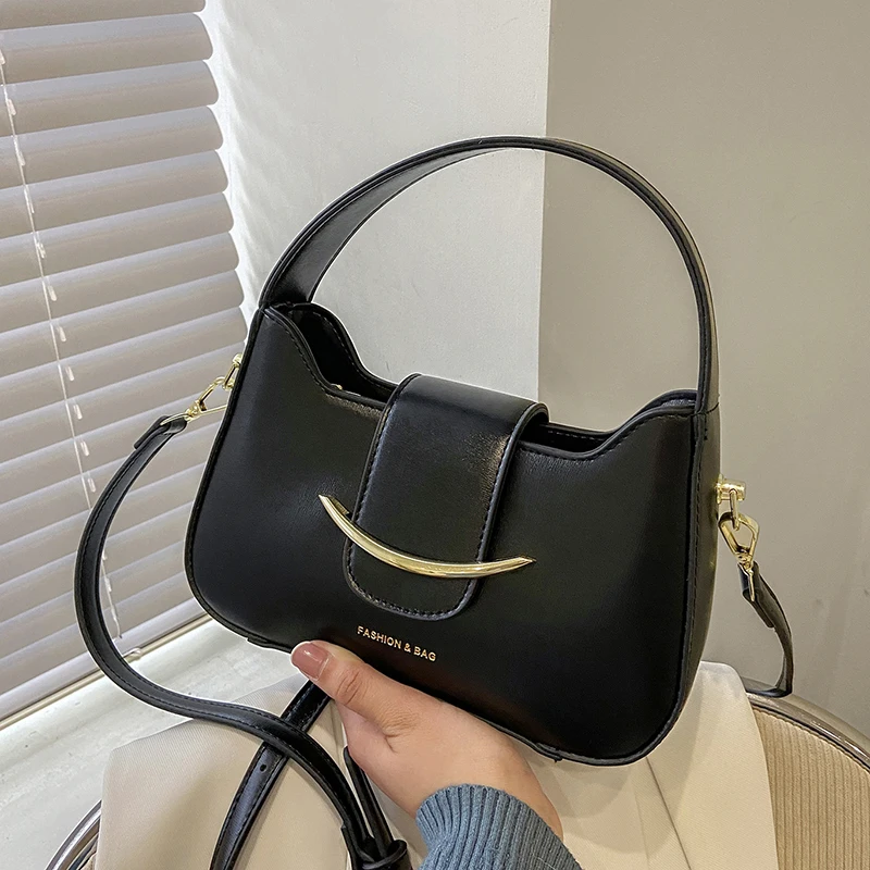 

Solid Color Retro Shoulder Bag For Women Luxury Design Crossbody Pack High Quality Leather Simplicity Handbags 2021 Bolsos Mujer