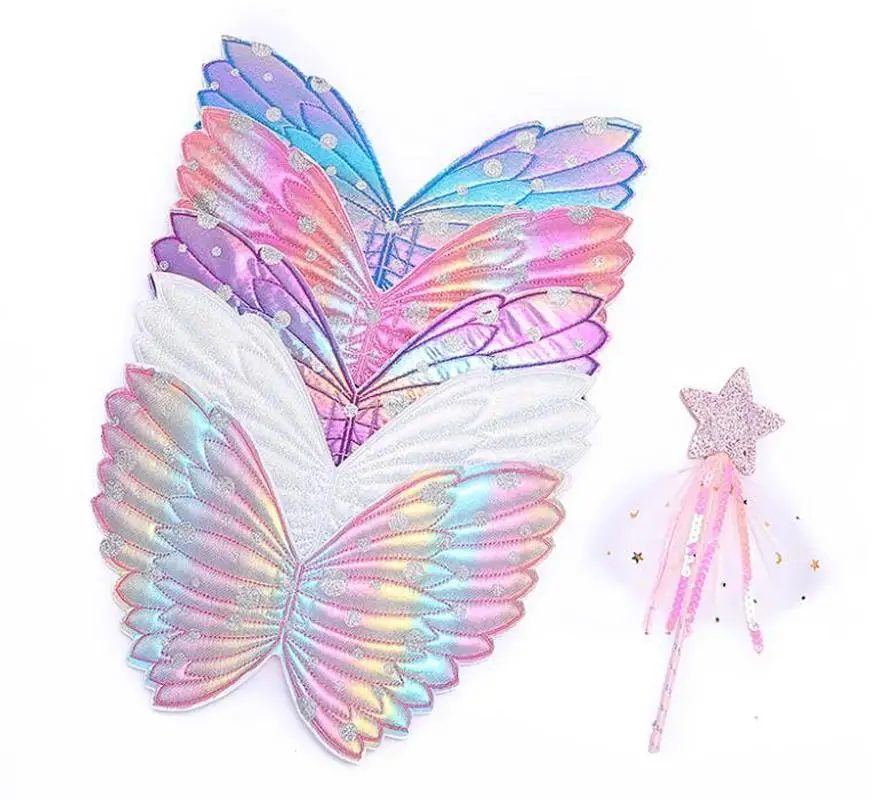 Милые детские костюмы реквизит для выступлений градиентные цвета бабочка