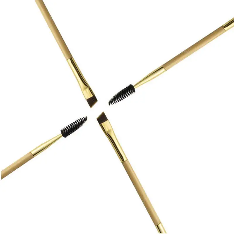 1 шт. Золотая кисть для бровей макияж деревянная ручка расческа двусторонние
