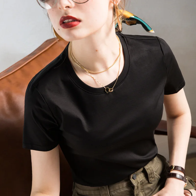 

High quality summer classic casual breathable soft short sleeve women's T-shirt