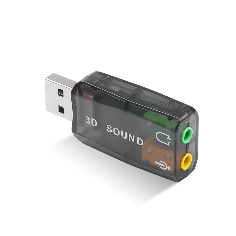 Kebidumei внешнее аудио 5 1 USB звуковая карта 3D адаптер канал 3 мм микрофон динамик