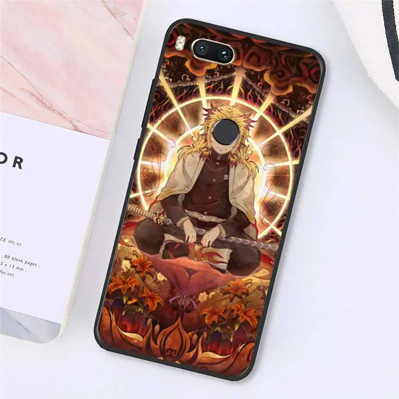 

Kyojuro Rengoku anime Demon Slayer Phone Cases For Xiaomi Redmi note 7 8 9 t k30 max3 9 s 10 pro lite funda coque