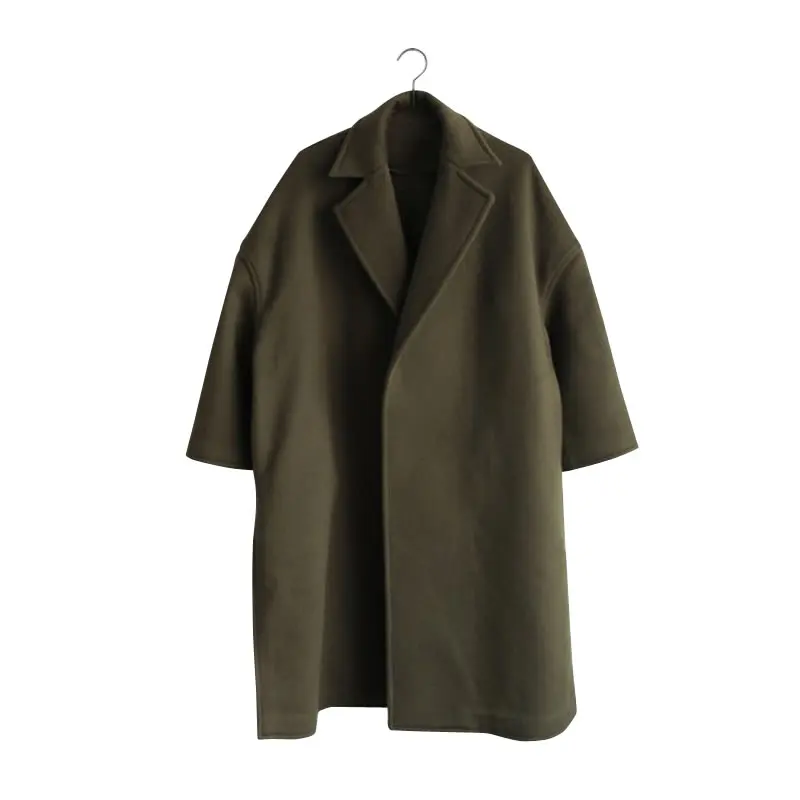 Женский винтажный кардиган XITAO длинный однотонный с отложным воротником и